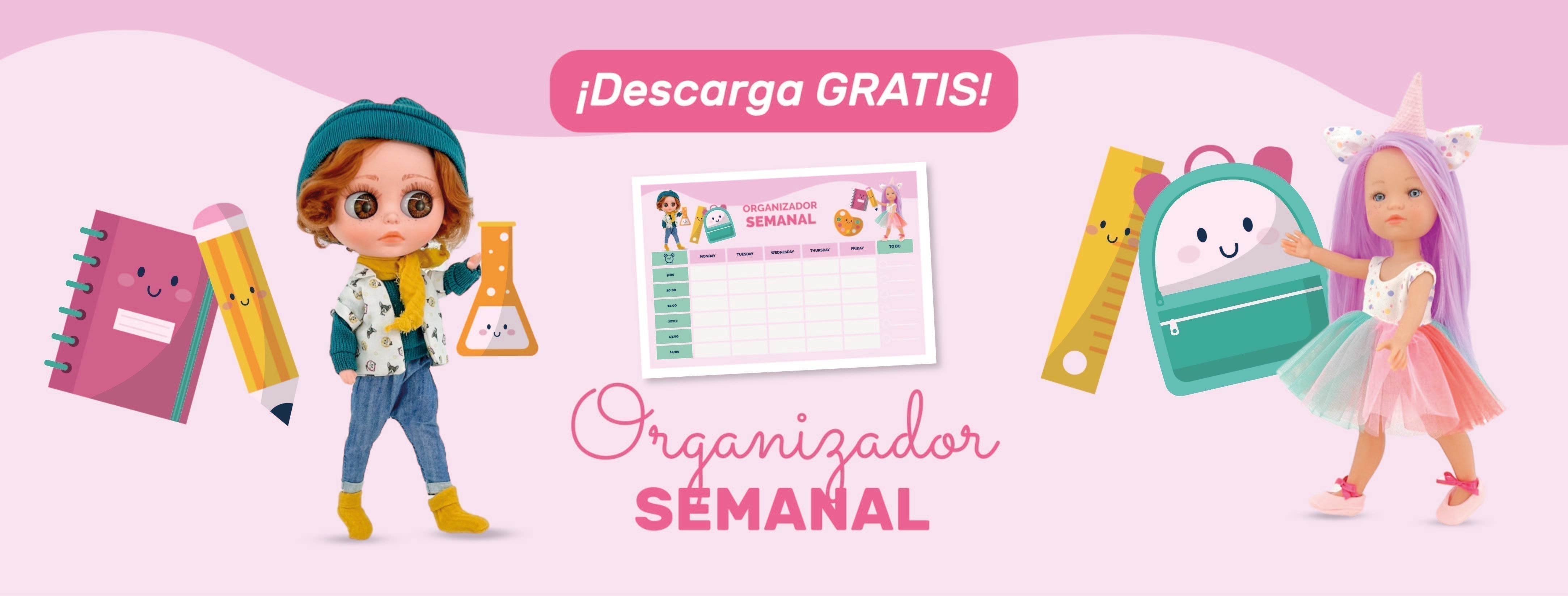 ¡Descarga GRATIS un organizador semanal escolar!