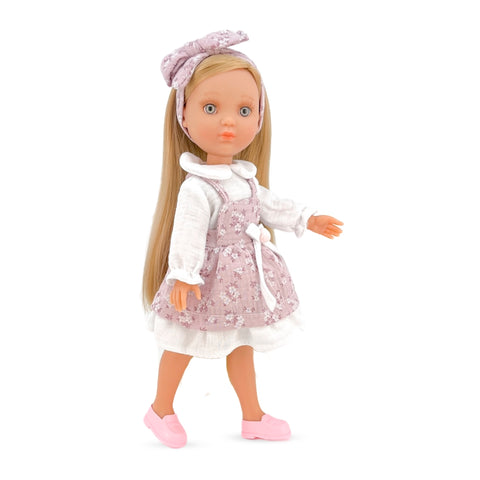 Muñeca Eva Vestido Lila Flores