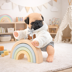 AniReal Perro Pug Canela