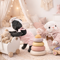 AniReal Cachorro Pug Negro