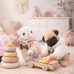 AniReal Perro Pug Canela