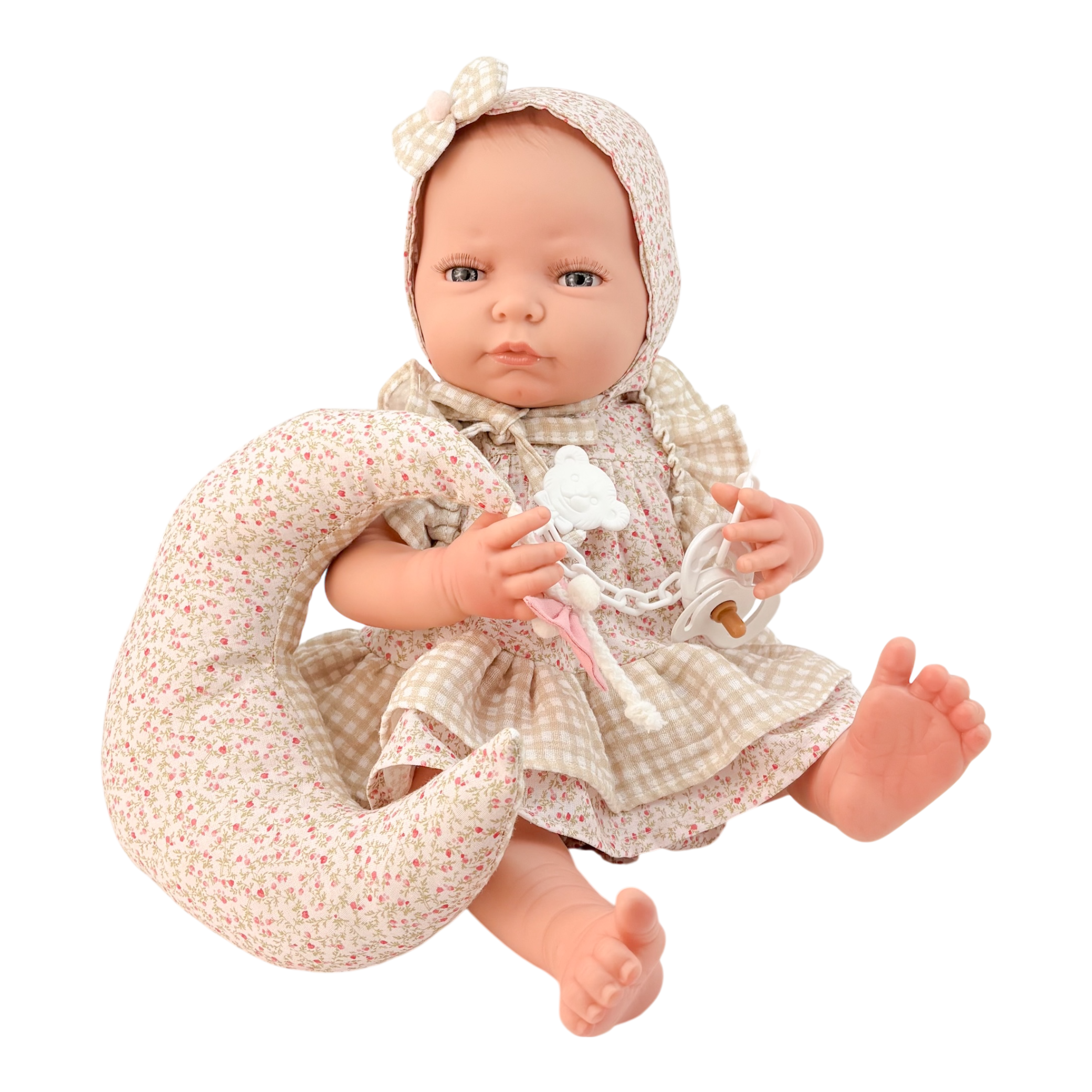 Newborn Niña Vichy Beige Luna